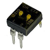 CTS Electronic Components 210-2MST DIP Switches 2 switch sections SPST