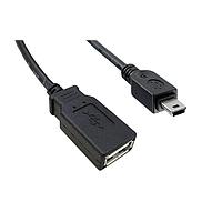 Qualtek Electronics 3021065-01M USB 2.0 USB 2.0 F TO M STRAT 1M CORD BLACK