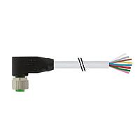 Murrelektronik 7000-17061-2950500 Connectors M12 female 90 with cable, PUR 8x0.25 gy UL/CSA+drag chain 5m