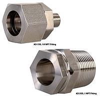 OMEGA AD-3SS Flush Mount Adapters for PX102 and PX103 Series Transducers (1 in, NPT Male)