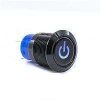 E-Switch ULV4F2H11541 Anti-Vandal Anti-vandal, DPDT, On-(On), Panel Mount, Front, Black, LED, Blue, IP67
