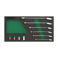 TOPTUL GVA1017 Pro-Series Reversible Ratchet Combination Wrench Set (10 pcs)