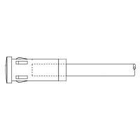 BIVAR FLP25-8.0 Flexible Light Pipes Light Pipe, Flexible, 2mm. Fiber Optic Core, 7mm. Dia. Low Profile Lens, 8.0in. Length