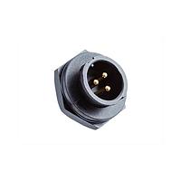 Amphenol LTW ACB-04RMFS-LC7001 Connectors Ceres, Middle Size, Plastic, 10A, 04 pins, Male Connector, Female Contact, Circular, 2 Points Lock, Solder, Receptacle, IP67