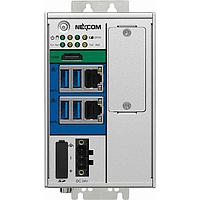 NexAIoT 10J70010501X0 Industrial PCs NIFE105W w/ ApolloLake Atom X5-E3930(1.8GHz, 2T2C, 6.5W), DDR3L, 16GB eMMC HDMI, 4x USB3.0, 2x LAN, 2x RS232/485, mPCIe, SD 24 VDC, -5 - 55C, WDH: 46x100x120 mm, FBI Expansion opening (Barebone only. Any additional components are optional.)