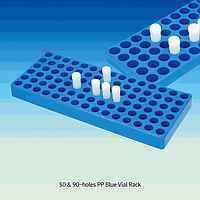 DaiHan SL.Rac3180 Vial Rack, PP, 90-holes, Hole id Φ17.1mm, 352×145×h31mm