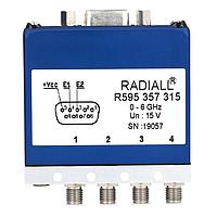 Radiall R595467315 Coaxial Switches Term. 4ports bypass Plat. SMA 20GHz Ltch Self-CO Ind 15Vdc Pos. common Dsub con