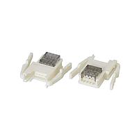 3M 37B04-C206-WP0 MB Connectors 3M Mini-Clamp III Connector, Wiremount Socket, 4 position, 24-20 AWG, Tin over Nickel, Gray, Panel Mount with Latches, Sold per box of 100 pcs