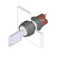 EAO 51-235.025D Keylock Switches KYLK RND MNT 2POS