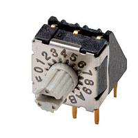 Same Sky (formerly CUI Devices) RDS-10S-74R45A-508-D DIP Switches Rotary DIP Switch, 7.4mm, 4.5mm actuator, 10 pos, Rt ang, 5.08mm pitch,TH