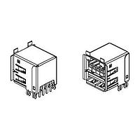 Amphenol FCI 55917-700LF USB Type A Connectors 8P RA RECEPT NATURAL HSG