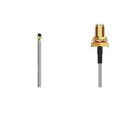 GCT (Global Connector Technology) CABLE 161 RF-150-1 RF Cable Assemblies I-Pex MHF I2SMA(F) BH R Mt wO-ring. L=150mm, RG178 Brwn.