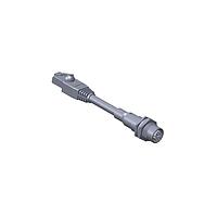 Amphenol LTW MSXS-08PFFJ-SF8B04 Sensor Cables / Actuator Cables M12 Circular Metric Connector, X Code, Metal, 0.5A, 08 pins, Female Connector, Female Contact, Hexagonal, PG9, Screw Thread, Crimp, Receptacle With Cable/Wire, Length 4000mm, IP68 / IP69K