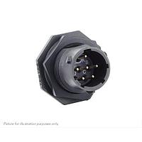 Eaton Souriau-Sunbank UTSX710E98PY Receptacles Jam nut receptacle, without backshell, with 6 male solder contacts, IP68/69K in unmated conditions, keying Y