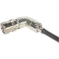 HARTING 21038813433 Headers & Wire Housings M12 PushPull D-code 4pin male shielded, crimp, slim design, angled, cable entry requires crimp flange set