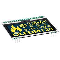 DISPLAY VISIONS EA OLEDM128-6GGA OLED Displays Graphic OLED Yellow 128x64 with glass