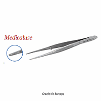 DaiHan DM.For7007 Iris Forceps, Stainless-steel, Graefe, Straight, L105mm