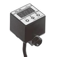 Nidec Components PG-35-103R-PR2B Pressure Gauges - 100 ~ 1000 kPa, gauge compound version, switch voltage output PNP open collector, corrosive gases/liquids, R 1/4 (PF 1/4) w/M5 female screw fitting, cable lead, back mount port