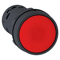 SCHNEIDER XB7NA42 Flush PB - Spring Rtn, red 1NC