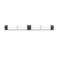 HUBER+SUHNER ZDPHD-PANEL-1U-BK 1U Distribution Panels Zone Distribution Panel for High Density Modules