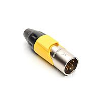 Amphenol Audio AX5M4M-AU Connectors 5P PIN M PLUG GLD W YLW MRK SLEEVE