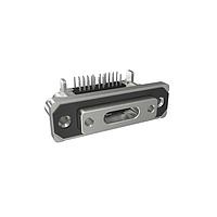 Amphenol Commercial Products MUSBRM1CBQ0 Rugged USB Type C Connector Gen2 Rugged USB Type C Dual screw locking Receptacle, IP67,