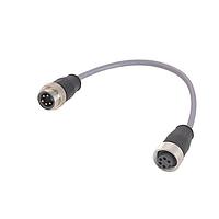 HARTING 21349697597010 Sensor Cables / Actuator Cables 7/8" 4PIN M/F STRT DBL END 1.0M PVC
