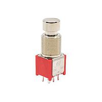 E-Switch FS5700DPLT2B2M2QE Foot Switches PUSHBUTTON, 1A 9VDC, DPDT On-On, Panel Mount, Rear PC Pin