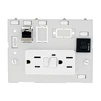 Murrelektronik 4000-68000-4110000 Ethernet I/O Modules MODLINK MSDD DBL COMBI INSERT USA 2XNEMA 5-15, GFCI+1xRJ45 female/female + 1x3A fuse, with touch protection