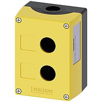 SIEMENS 3SU18020AA000AB2 Enclosure ENC PLASTIC,YLW TOP, 2 HOLE, 22MM,EMPTY
