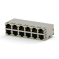 AMP Connectors - TE Connectivity 1888509-2 Modular 2x6 OFFSET STACKED GREEN LED