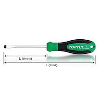 TOPTUL FAAD5E10 Slotted cushion grip screwdriver (5.5mm, 215mm)