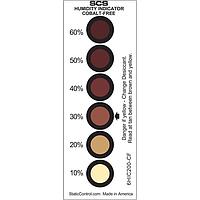 SCS 6HIC200-CF Labels HUMIDITY INDICATOR CARD, COBALT-FREE, 6HIC 10-20-30-40-50-60%, 200/CAN