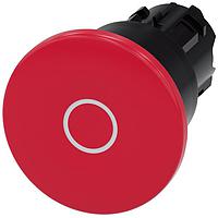 SIEMENS 3SU10001BA200AD0 Mushroom PUSHBUTTON, PUSH PULL RED, MH CAP   40MM