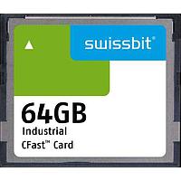Swissbit SFCA064GH1AO4TO-I-QC-226-STD Memory Cards Industrial CFast Card, F-800, 64 GB, SLC Flash, -40C to +85C