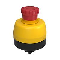 Banner Engineering SSA-EB1P-02ECQ4C Emergency Stop Switches SSA-EB1 30 mm Mount Emergency Stop Push Button; Non-Illuminated Base; 40 mm Actuator; IP65; Contacts: 2NC; 4-pin M12 Integral QD; Safety BUS Node Compatible CH1 = PINS 1&2, CH2 = PINS 3&4
