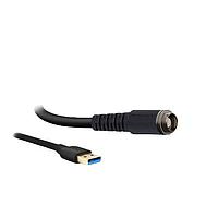 ODU CKC0WAM124IYV001000 In-Line Receptacle Connector In-line receptacle with screw-lock cable assembly, USB 5 Gbit/s - 1M