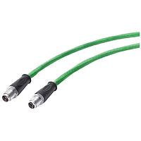 SIEMENS 6XV18785HH20 Plug-In Cable IE TP Cord M12-180/M12-180 (4x2. 2 m)