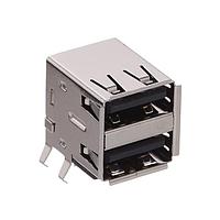 Kycon KUSBEX-ASFS2N-B-1 USB Type A Connectors USB STACK A-TYP RCPT E BLK INSUL RoHS