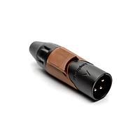 Amphenol Audio AX3MB1M-AU Cable Connectors 3P PIN M PLUG BLKGLD W BLN MRK SLV