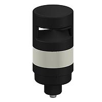 Banner Engineering TL70BAQ Modular Tower Light TL70 Tower Light; Black Housing: 1-Color Audible Indicator; Voltage: 12-30 V dc; Environmental Rating: IP65; Input: Bimodal; Colors: Blue; 5-pin M12 Integral QD