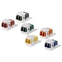 Panduit CMDBRDLCZBL Fiber Optic Connectors MiniCom Keyed (B-RD) Duplex LC Adapter