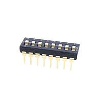 E-Switch KAD08TGGR DIP Switches 8 Position Recessed Gullwing Gold