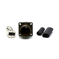 Amphenol Socapex KIT40263G Circular MIL Spec Connector SQ FLNGE RCPT OD 360 DEG EMI BCKSHL