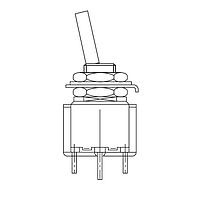 Mountain Switch 1055-TA2130B-EVX Toggle Switches SPDT 3 PIN FLAT LVR