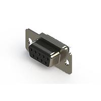 EDAC 628-009-322-541 Standard Card Edge Connectors 628 Series vertical D-Sub plug connector with 9 socket type contacts that have 15 " gold plating. The contacts have solder cup tails and the insulator is high temp' rated.The body is low profile metal and the flange is mounted with .120" ( 3.05mm) th