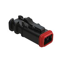 Amphenol SINE Systems AT06-2S-OMBLK 2-Way PLUG 2 SOCKET OVER-MOLDING, BLACK