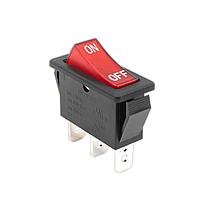 E-Switch R4BBLKBLKGRNFF1 High Current Rocker Switch 15A 250V SPST On-(Off) Neon Bulb