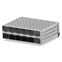 AMP Connectors - TE Connectivity 1-2007562-8 Cage Assembly SFP+assy 2x6 Sp Fing No LP EMI Enhanced
