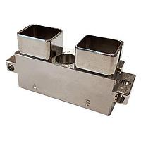 Amphenol Air LB France SIM2N42K Modular Connectors - Push Pull Receptacle Standard 2 Modules Metallic Standard bright nickel Without polarization